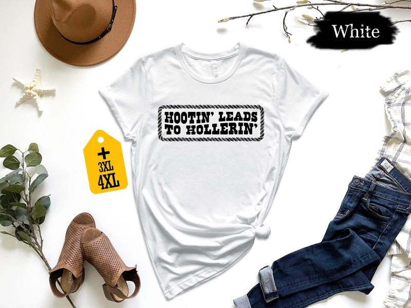 Hootin' Leads Hollerin Country Girl Comfort Fabric - Adult & Kids T-Shirts, Sweatshirts & Hoodies apparel design preview 1