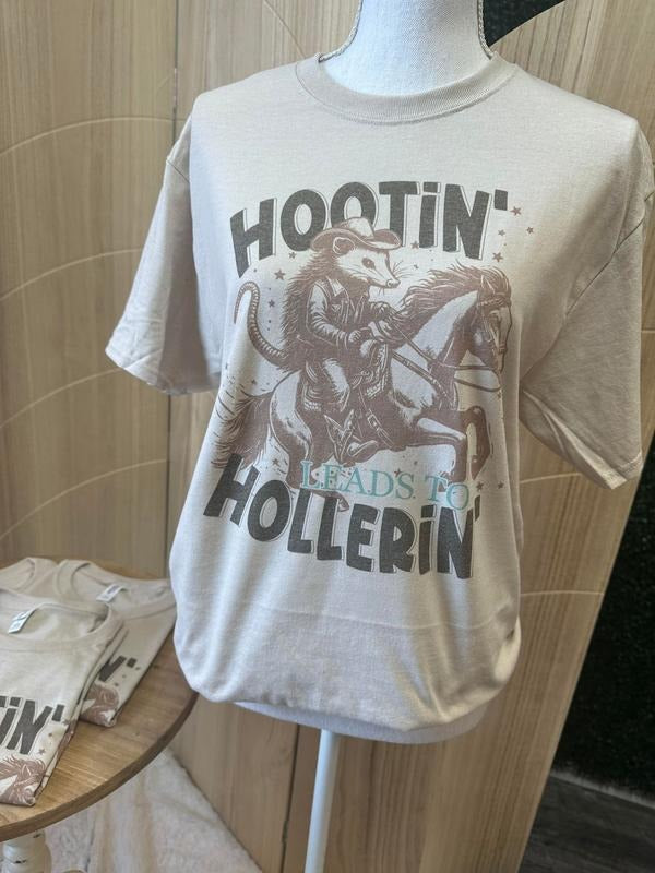 Hootin Leads Hollerin Horse Country Funny - Adult & Kids T-Shirts, Sweatshirts & Hoodies apparel design preview 1