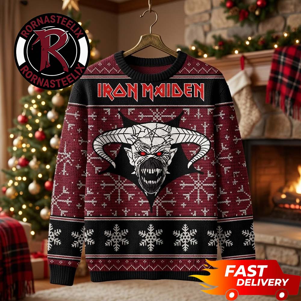 Horned Demon Holiday Gift Heavy Metal Iron Maiden Ugly Christmas Sweater - Holiday Gift product image