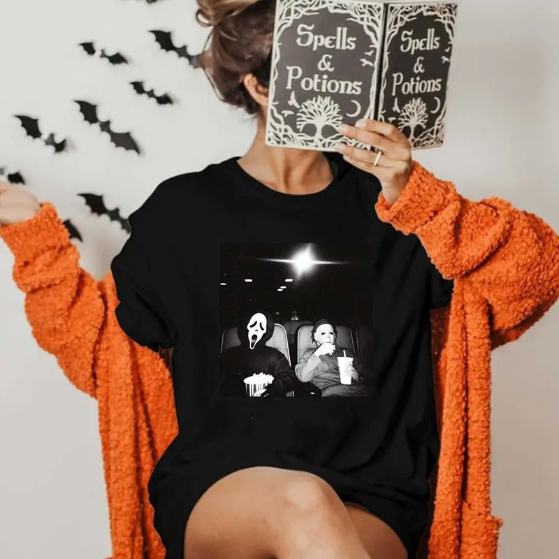 Horror Hallowen Cute Fall Spooky Season - Adult & Kids T-Shirts, Sweatshirts & Hoodies apparel design preview 1