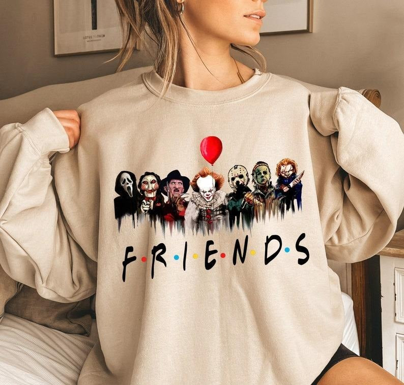 Horror Characters Friends Halloween Movie - Adult & Kids T-Shirts, Sweatshirts & Hoodies apparel design preview 1