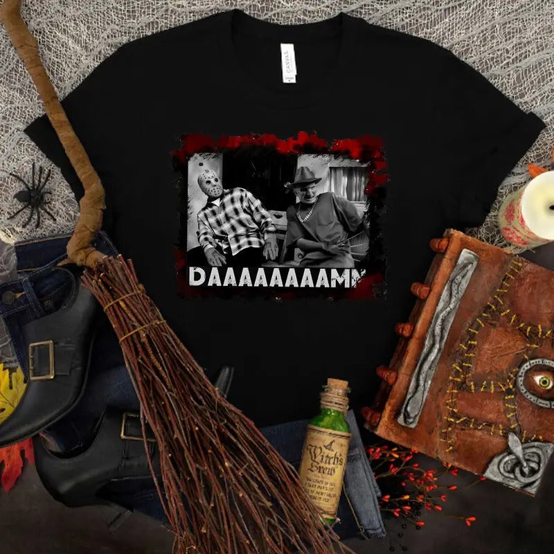 Horror DAAM Hallowen Cute Fall Spooky Season - Adult & Kids T-Shirts, Sweatshirts & Hoodies apparel design preview 1
