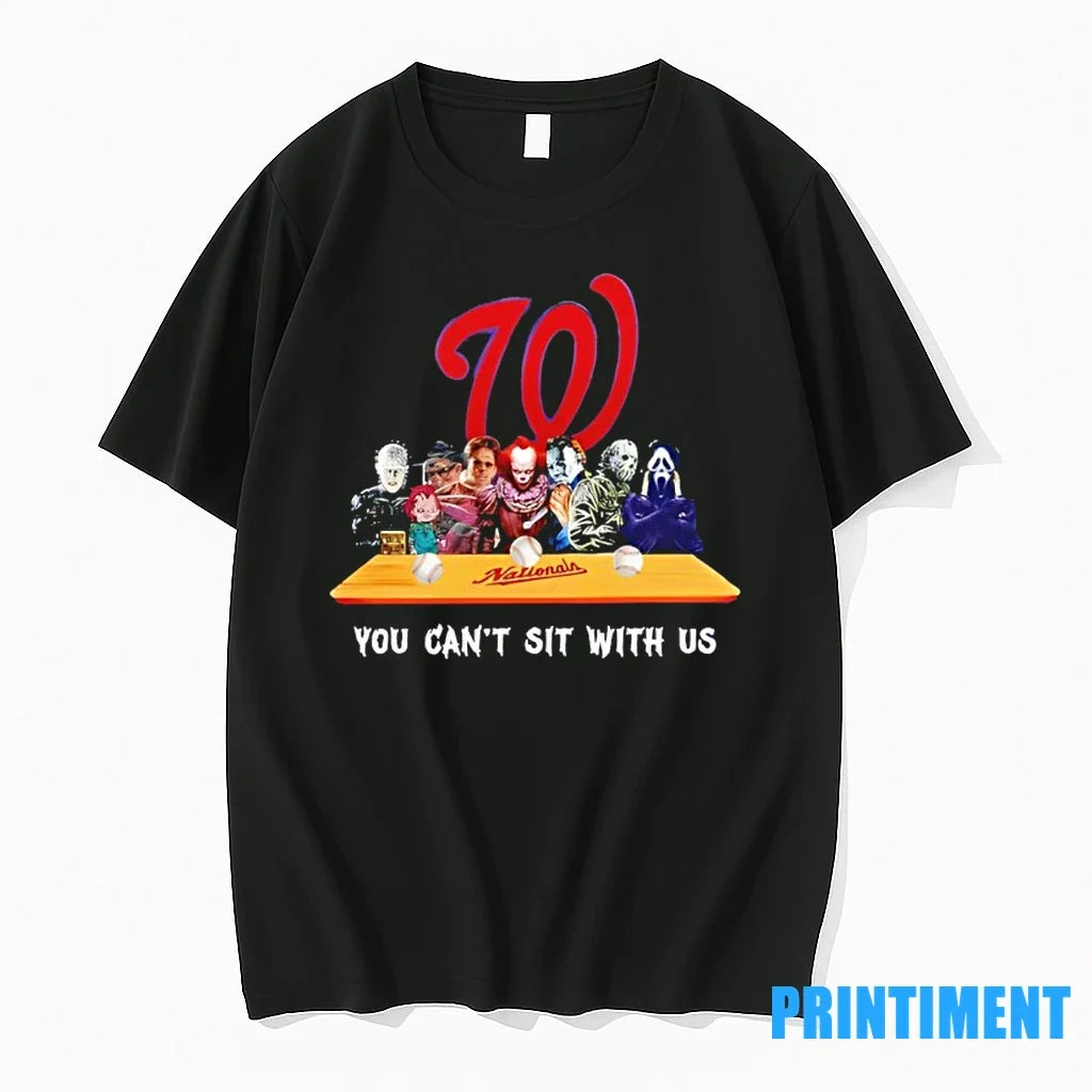Horror Movie Characters You Cant Sit With Us - Adult & Kids T-Shirts, Sweatshirts & Hoodies apparel design preview 1