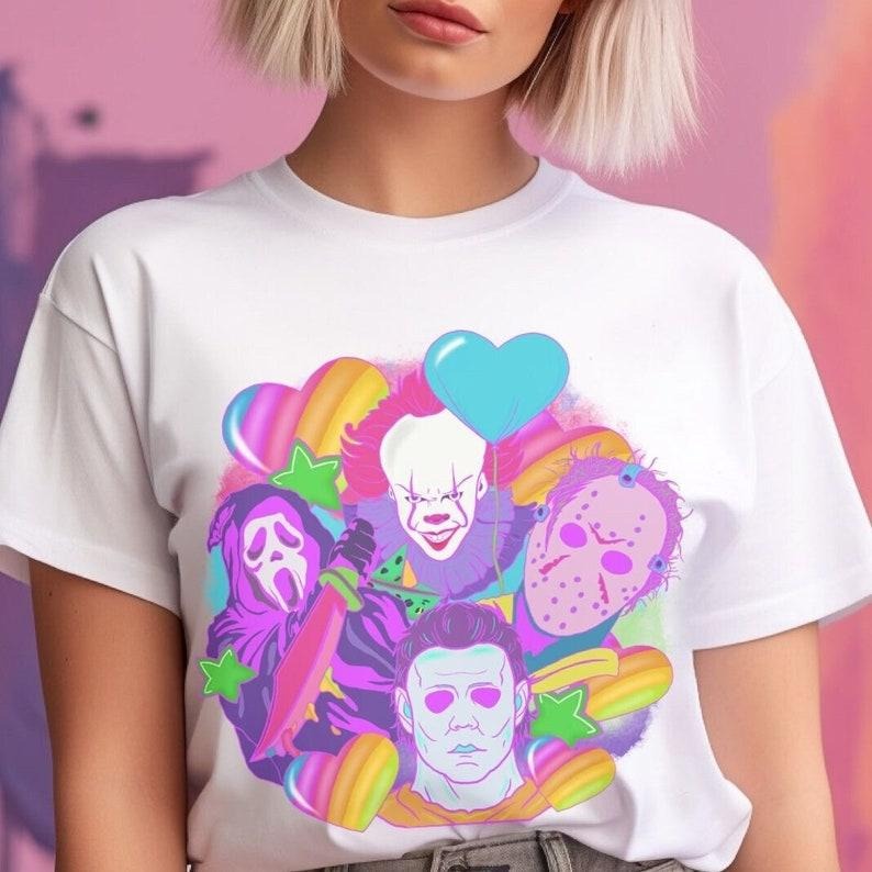 Horror Movie Halloween 90s Retro Scary Characters - Adult & Kids T-Shirts, Sweatshirts & Hoodies apparel design preview 1