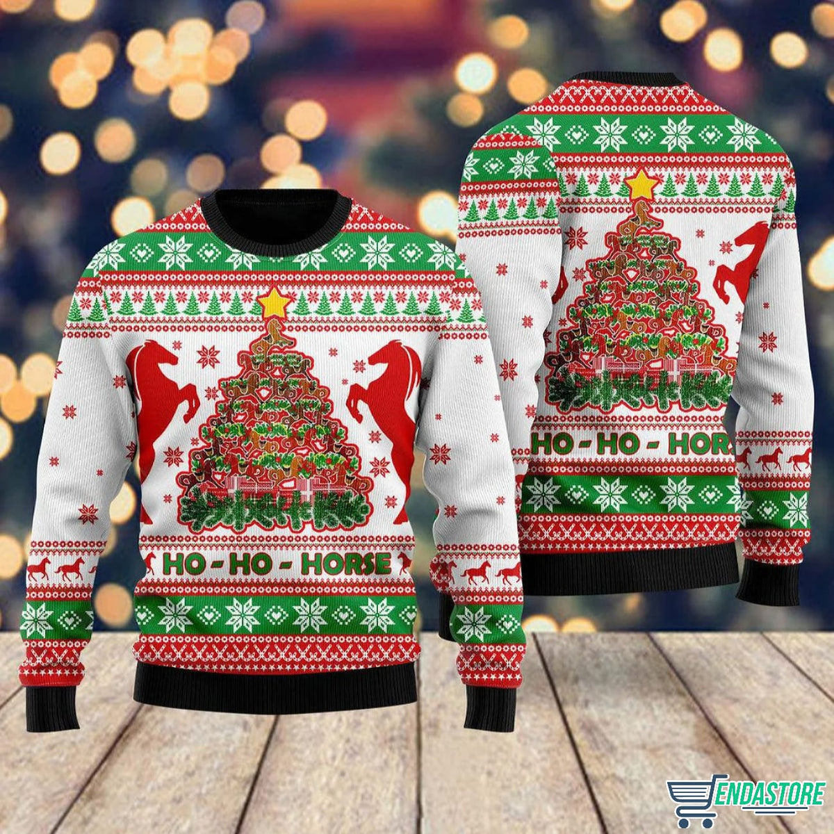 Horse Christmas Tree 3D Ugly Christmas Sweater - Holiday Gift product image