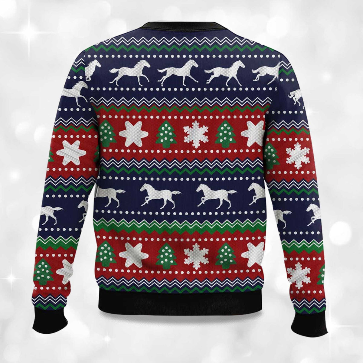 Horses Pattern Ugly Christmas Sweater - Holiday Gift product image 4