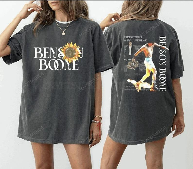New Benson Boone Tour 2025 Cotton Fabric - Adult & Kids T-Shirts, Sweatshirts & Hoodies apparel design preview 1