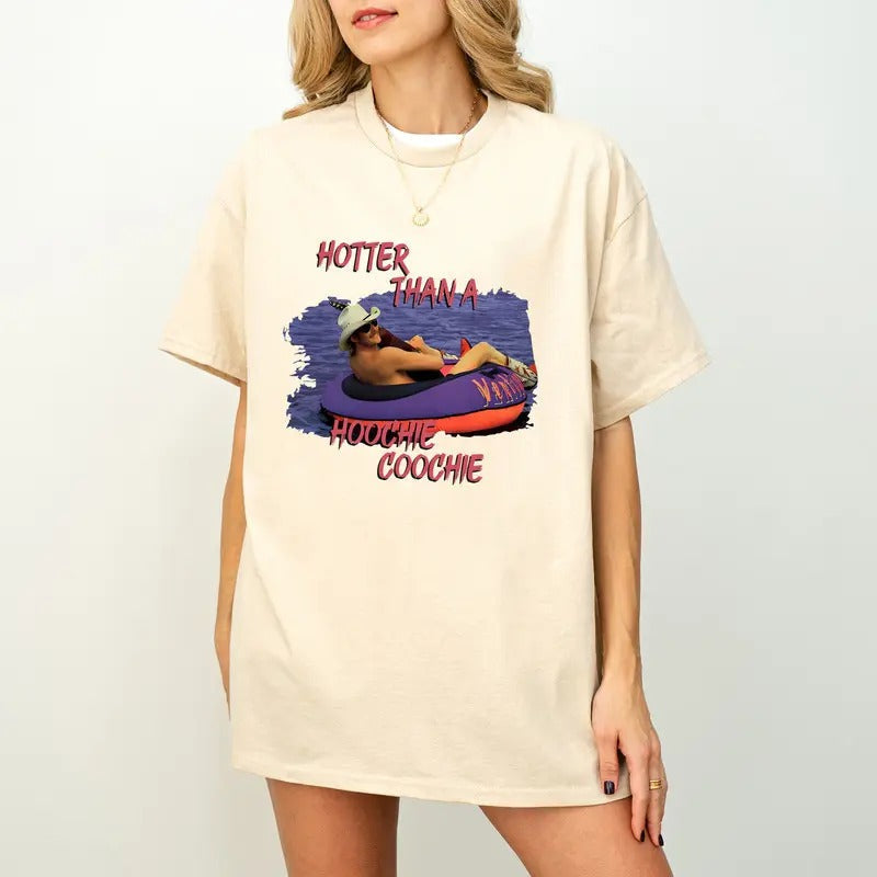 Hotter Than Hoochie Cooche Summer Vacation 90s - Adult & Kids T-Shirts, Sweatshirts & Hoodies apparel design preview 1