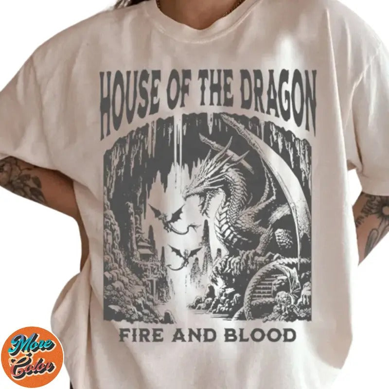 House Dragons Movie Vintage Cotton Crew Neck Size S - Adult & Kids T-Shirts, Sweatshirts & Hoodies apparel design preview 1