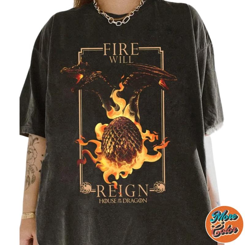 House Dragon Targaryen Cotton Crew Neck Size S 3XL - Adult & Kids T-Shirts, Sweatshirts & Hoodies apparel design preview 1