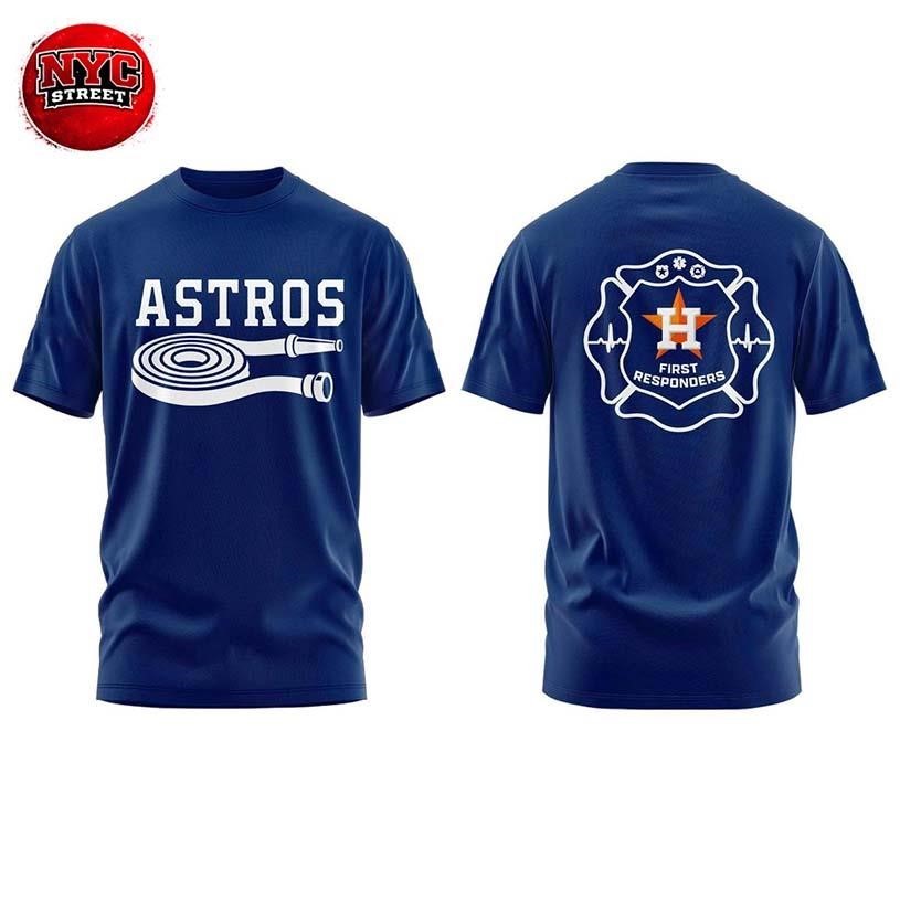 Houston Astros First Responders Night x MLB Game Two - Adult & Kids T-Shirts, Sweatshirts & Hoodies apparel design preview 1