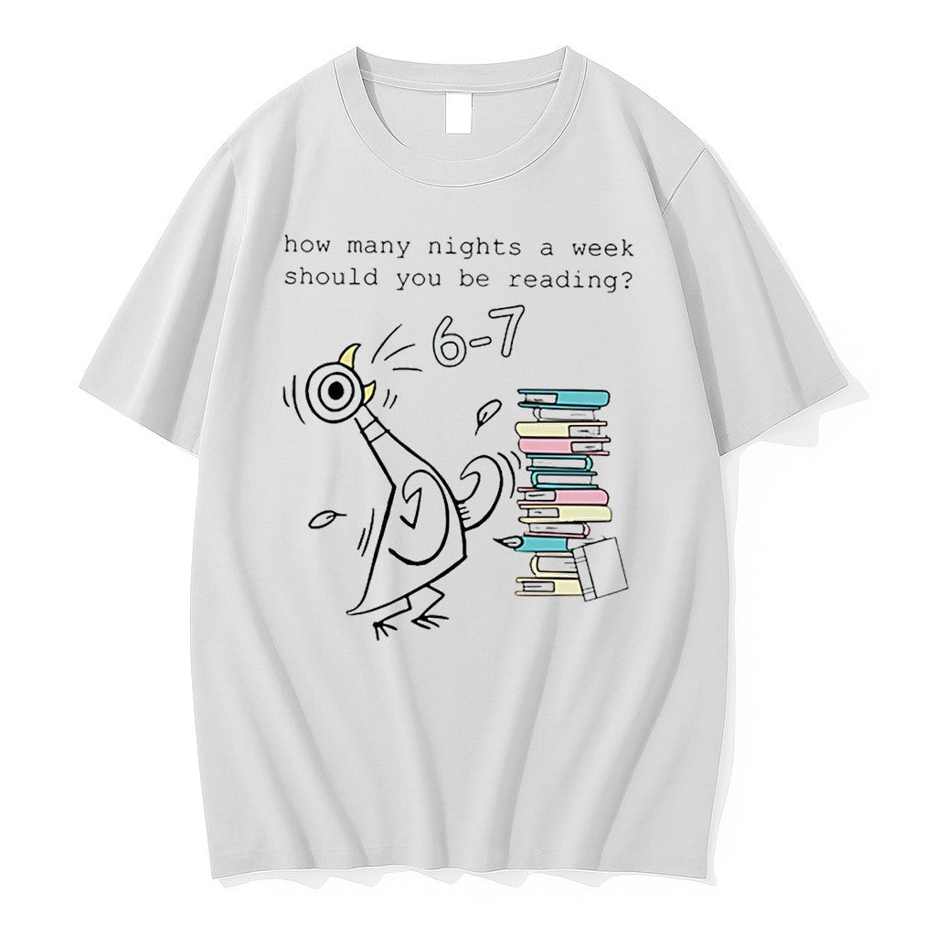 How Many Nights A Week Should You Be Reading 6 7 - Adult & Kids T-Shirts, Sweatshirts & Hoodies apparel design preview 1