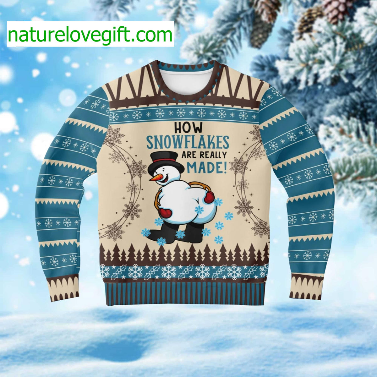 How Snowflakes Are Really Made Ugly Christmas Sweater - Holiday Gift product image