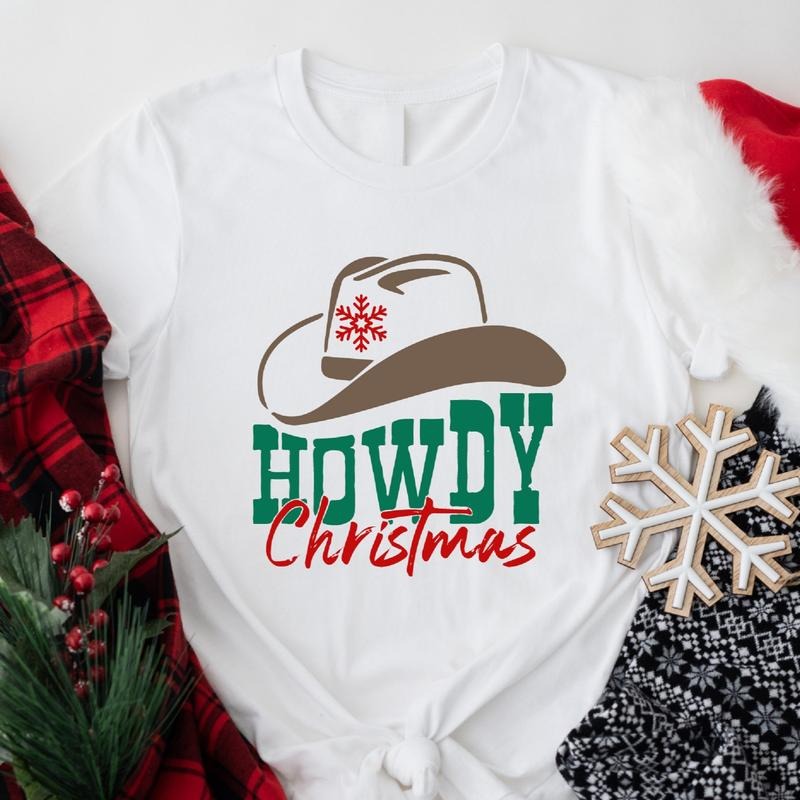 Howdy Matching Family Party Country Cowgirl Xmas - Adult & Kids T-Shirts, Sweatshirts & Hoodies apparel design preview 1