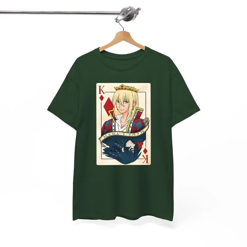 Howl Playing Card Howls Moving Castle Studio Ghibli - Adult & Kids T-Shirts, Sweatshirts & Hoodies apparel design preview 1