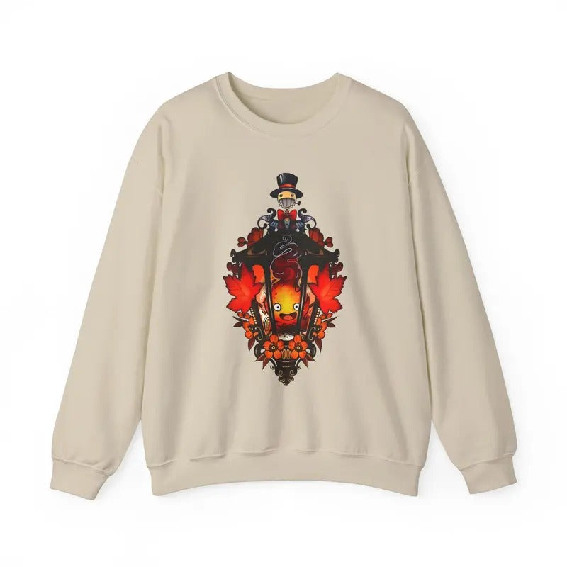 Howl'S Moving Castle Calcifer Howl Sophie Studio - Adult & Kids T-Shirts, Sweatshirts & Hoodies apparel design preview 1