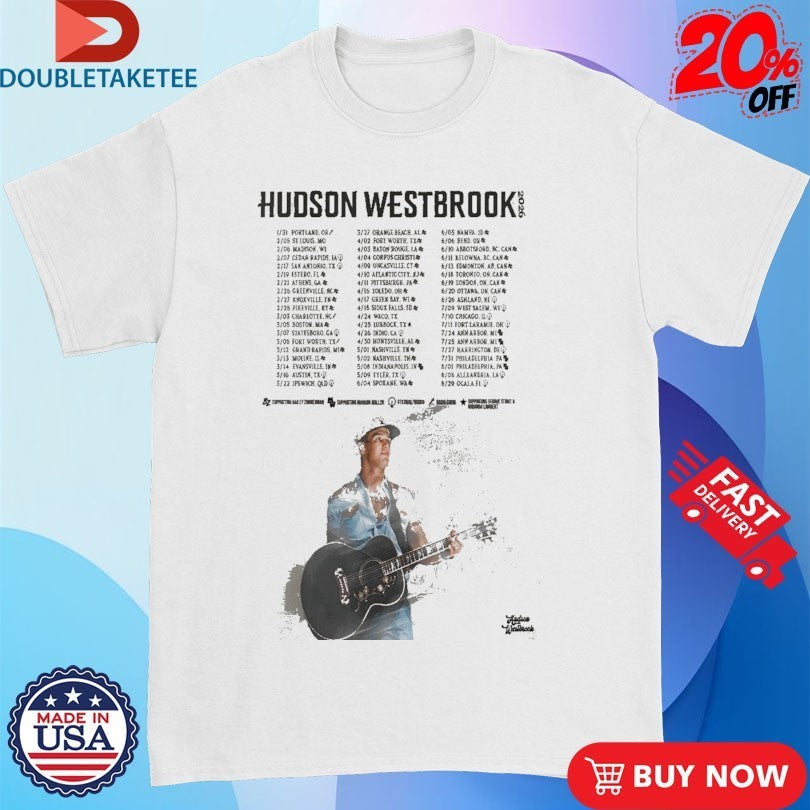 Hudson Westbrook Tour 2026 - Adult & Kids T-Shirts, Sweatshirts & Hoodies apparel design preview 1