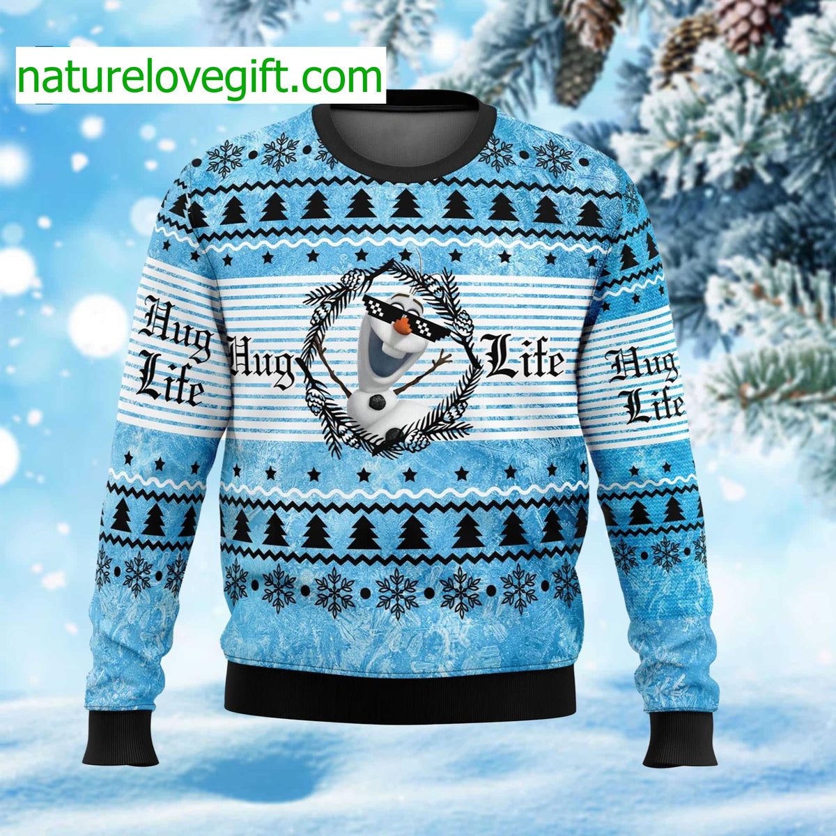 Hug Life Olaf Ugly Christmas Sweater - Holiday Gift product image