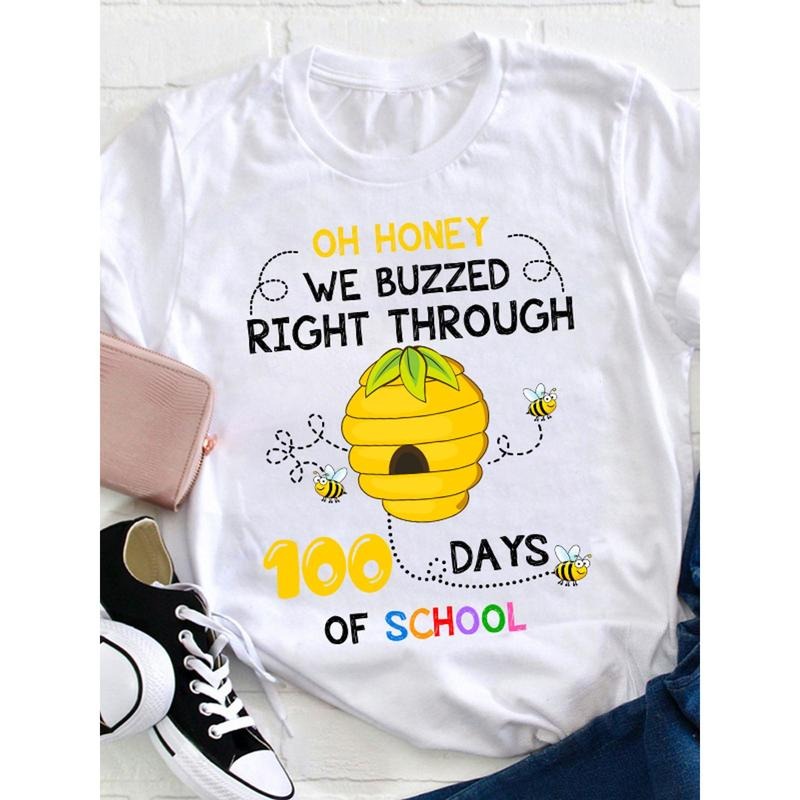 [Humorous Teacher Casual "Oh Honey We Buzzed Right - Adult & Kids T-Shirts, Sweatshirts & Hoodies apparel design preview 1