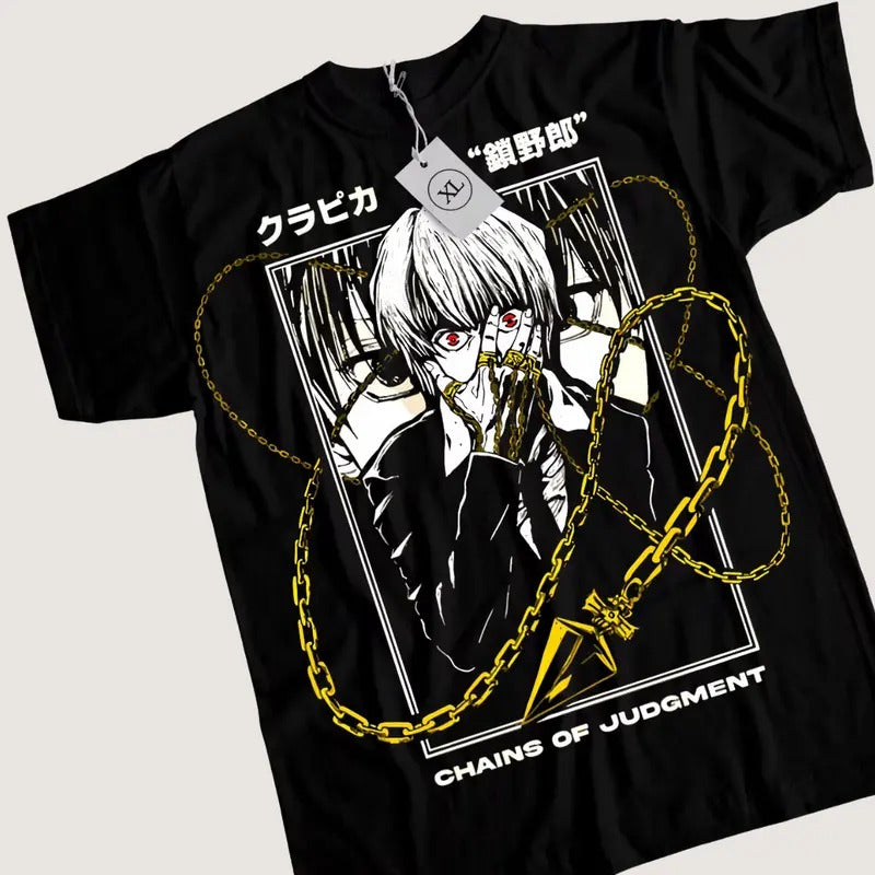 Hunter X Anime Kurapika Chains Judgement Manga Lover - Adult & Kids T-Shirts, Sweatshirts & Hoodies apparel design preview 1