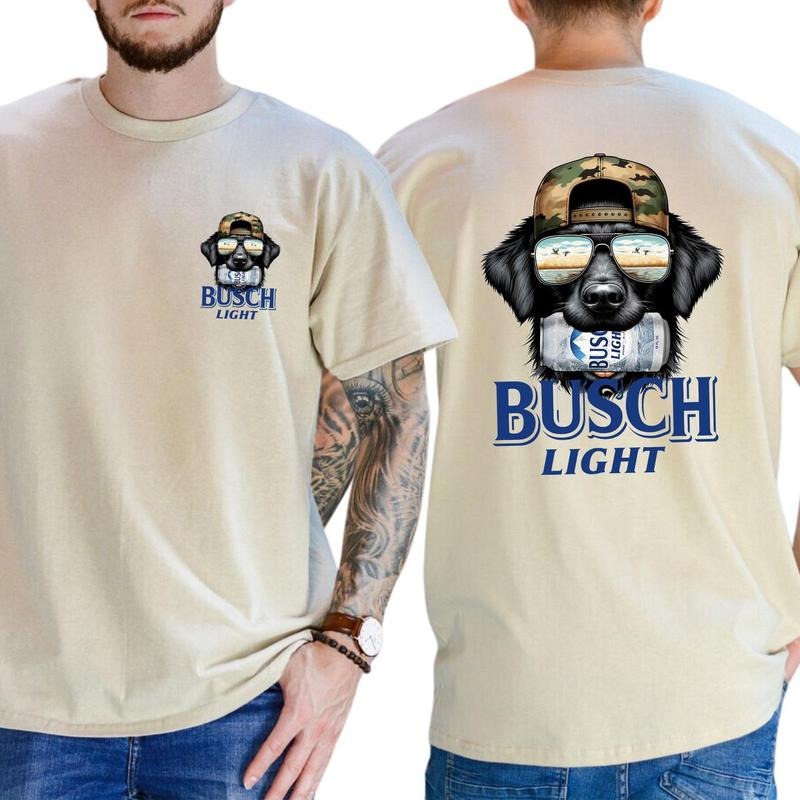 Hunting Dog Busch Light Sumer Cotton Top Menswear - Adult & Kids T-Shirts, Sweatshirts & Hoodies apparel design preview 1