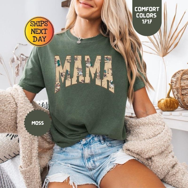 Hunting Mama Duck Hunters Camo Season Mom Life - Adult & Kids T-Shirts, Sweatshirts & Hoodies apparel design preview 1