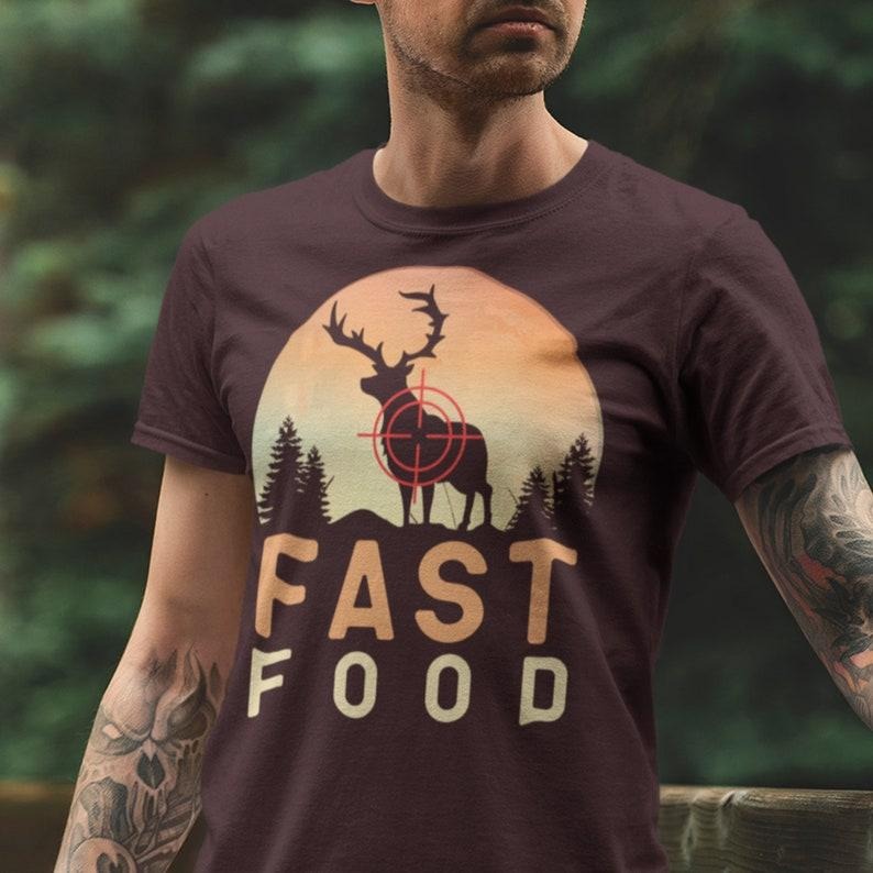 Hunting Fast Food Deer Hunter Buck - Adult & Kids T-Shirts, Sweatshirts & Hoodies apparel design preview 1