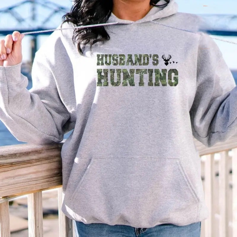 Husband Hunting Season Lover Deer Hunters Hunter - Adult & Kids T-Shirts, Sweatshirts & Hoodies apparel design preview 1