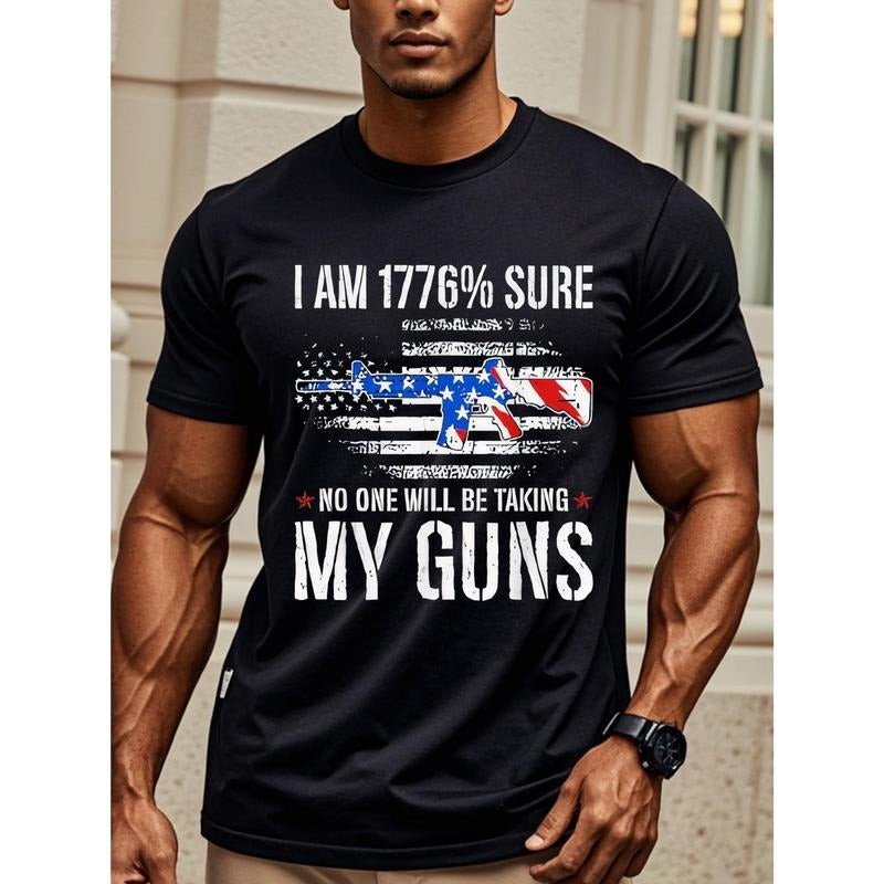 I AM 1776% SURE NO ONE WILL BE TAKING MY GUNS Black - Adult & Kids T-Shirts, Sweatshirts & Hoodies apparel design preview 1