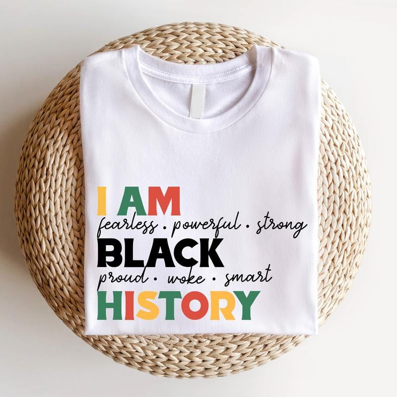 I Am Black History African American Month Short - Adult & Kids T-Shirts, Sweatshirts & Hoodies apparel design preview 1