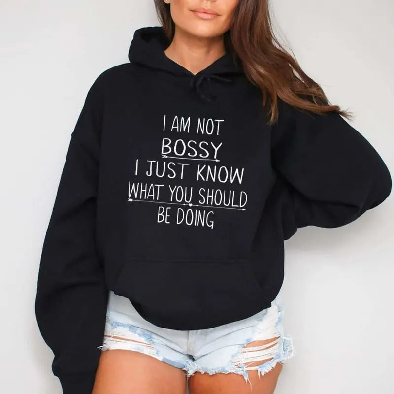 I Am Not Bossy Just Know What You Should Be Doing - Adult & Kids T-Shirts, Sweatshirts & Hoodies apparel design preview 1