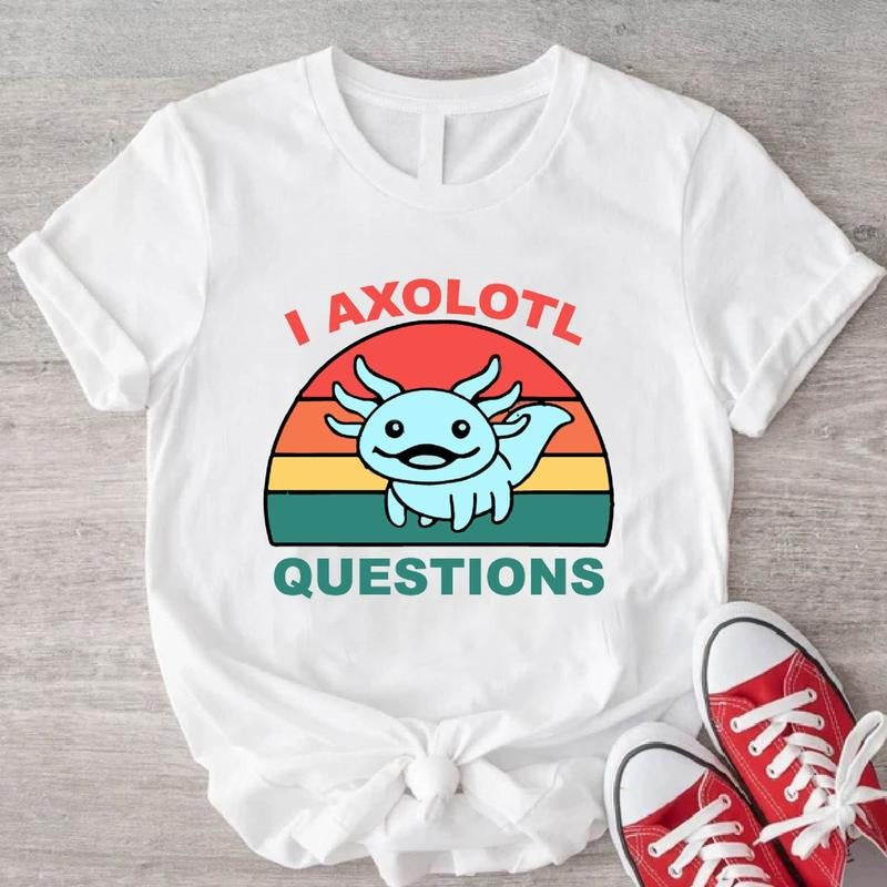 I Axolotl Question Funny Retro Lover Cute Mexican - Adult & Kids T-Shirts, Sweatshirts & Hoodies apparel design preview 1