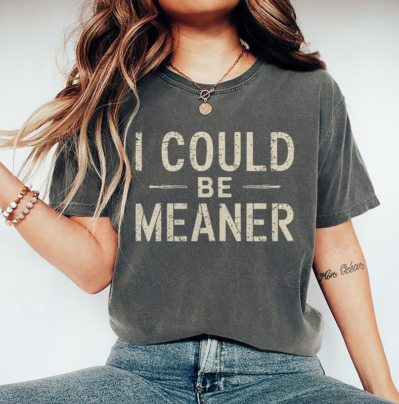 I Could Be Meaner Spicy Attitude Confident Funny - Adult & Kids T-Shirts, Sweatshirts & Hoodies apparel design preview 1