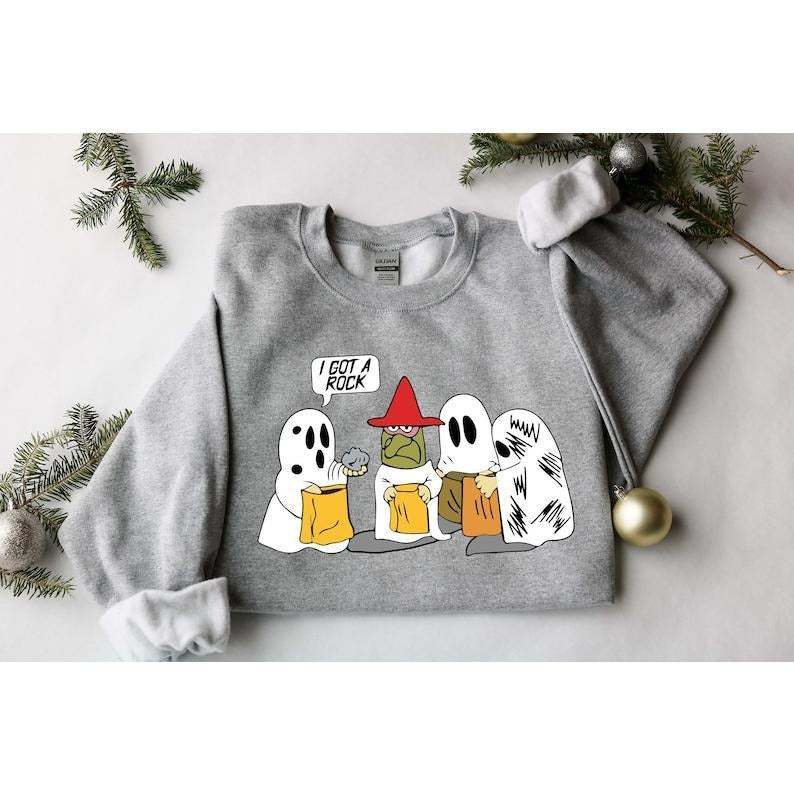 I Got Rock Trick Treat Ghost Halloween Peanuts Spooky - Adult & Kids T-Shirts, Sweatshirts & Hoodies apparel design preview 1