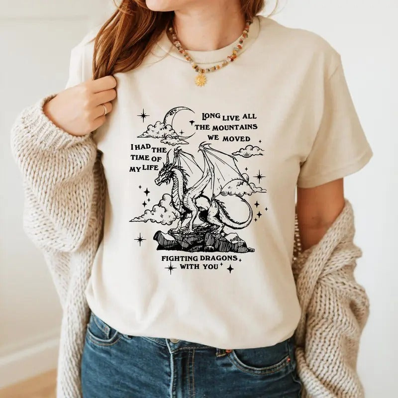 I Had Time My Life Fighting Dragons You Long Live All - Adult & Kids T-Shirts, Sweatshirts & Hoodies apparel design preview 1