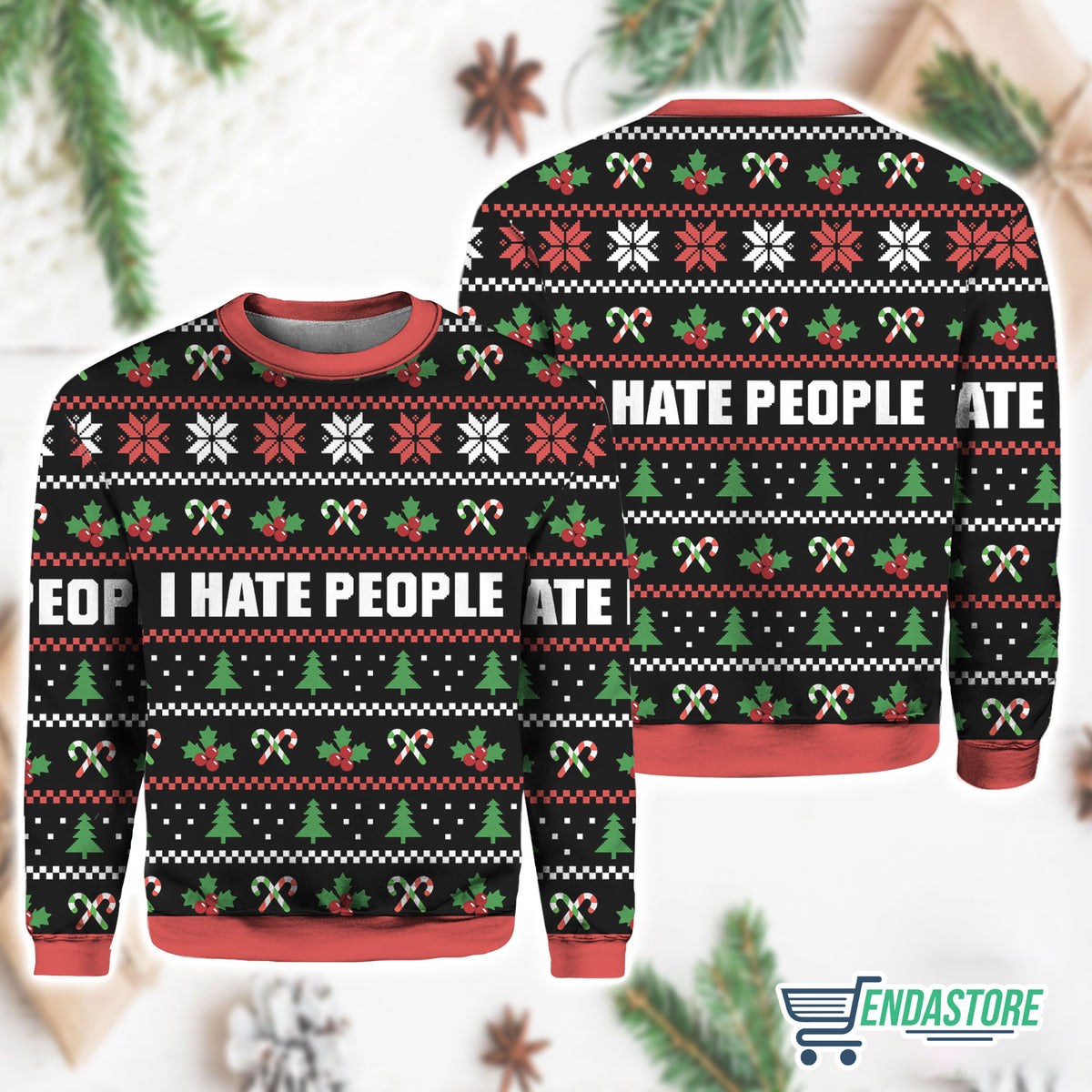 I Hate People 3D Ugly Christmas Sweater - Holiday Gift product image