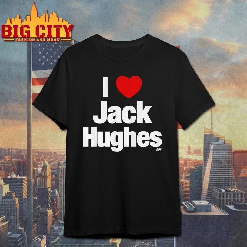 I Heart Jack Hughes - Adult & Kids T-Shirts, Sweatshirts & Hoodies apparel design preview 1