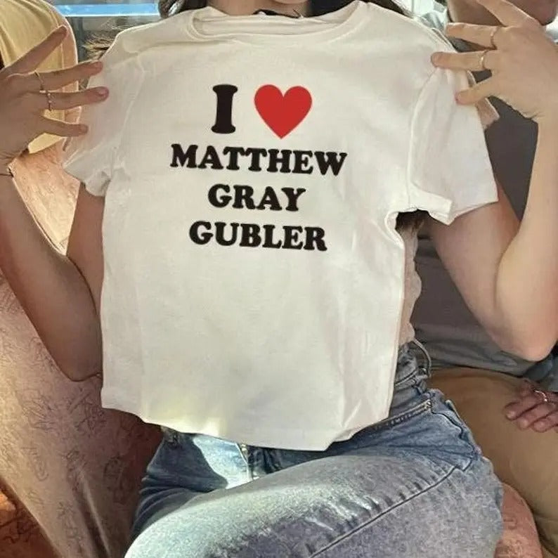 I Heart Matthew Gray Gubler Movie TV Actor Love 90s - Adult & Kids T-Shirts, Sweatshirts & Hoodies apparel design preview 1