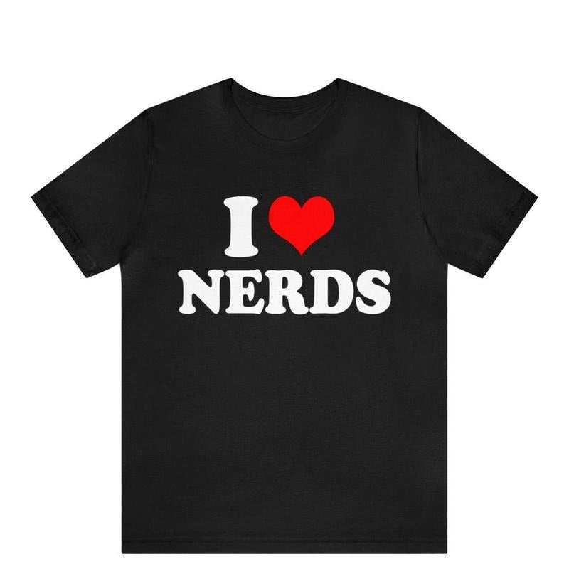 I Heart Nerds Love Funny Custom - Adult & Kids T-Shirts, Sweatshirts & Hoodies apparel design preview 1