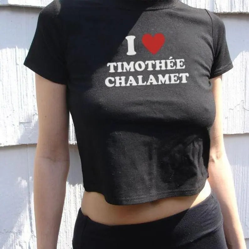 I Heart TimothéE Chalamet Movie TV Actor Love 90s - Adult & Kids T-Shirts, Sweatshirts & Hoodies apparel design preview 1