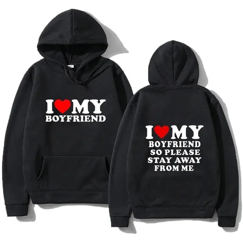 I Love My Boyfriend Printed Couple Sports Him - Adult & Kids T-Shirts, Sweatshirts & Hoodies apparel design preview 1