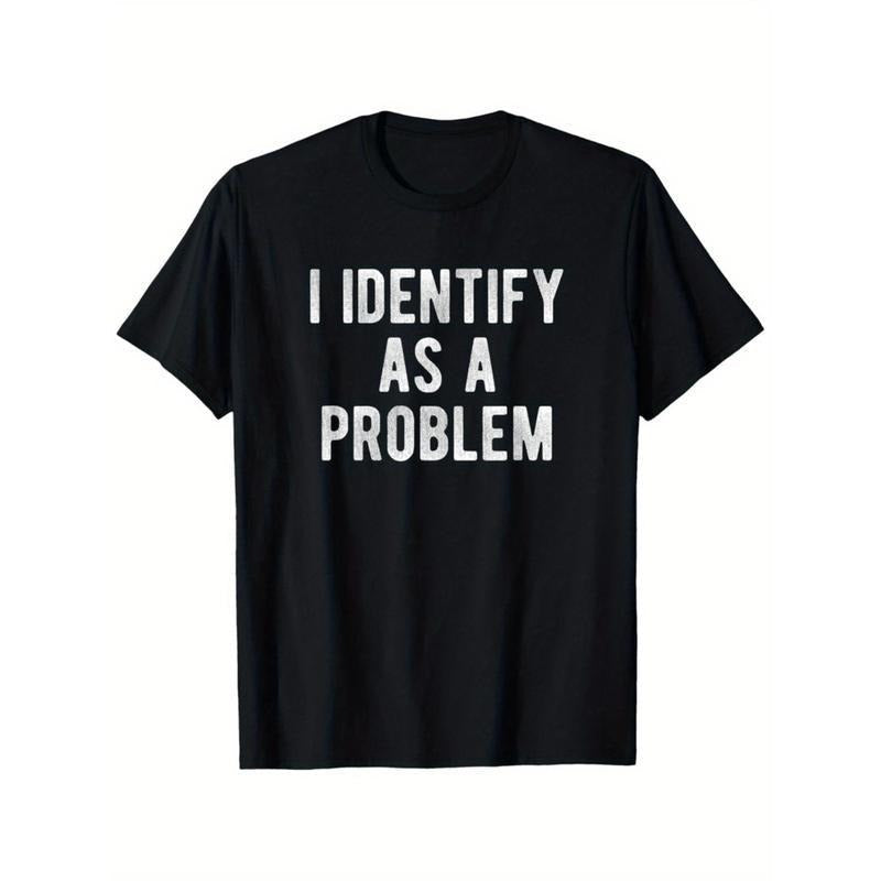 I Identify As Problem Funny 100 Cotton Heavyweight - Adult & Kids T-Shirts, Sweatshirts & Hoodies apparel design preview 1