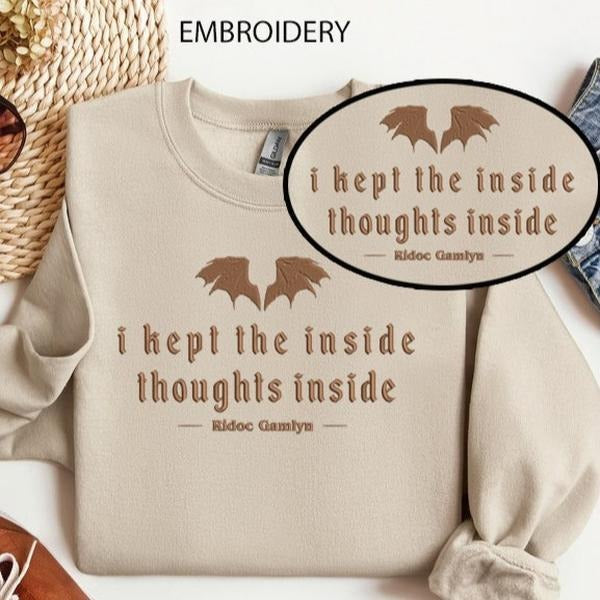 I Kept Inside Thoughts Embroidery Quest Squad Fourth - Adult & Kids T-Shirts, Sweatshirts & Hoodies apparel design preview 1
