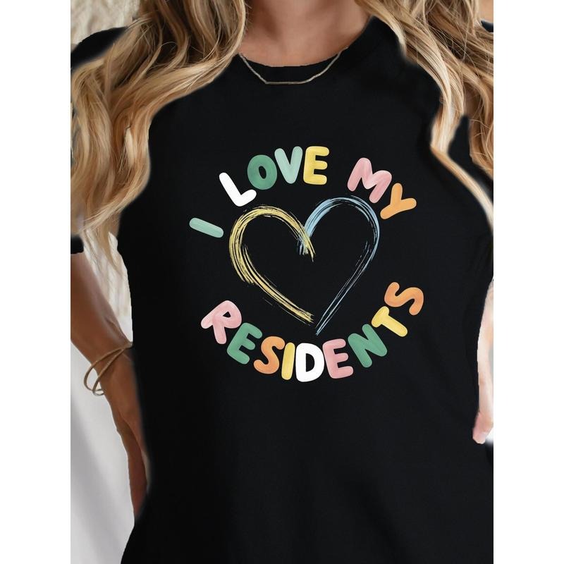 I LOVE MY RESIDENTS 100% Cotton Comfort Fit Casual - Adult & Kids T-Shirts, Sweatshirts & Hoodies apparel design preview 1