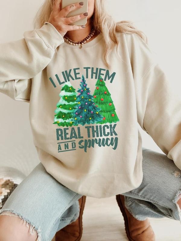 I Like Them Real Thick Sprucy Relaxed Fit Printed USA - Adult & Kids T-Shirts, Sweatshirts & Hoodies apparel design preview 1