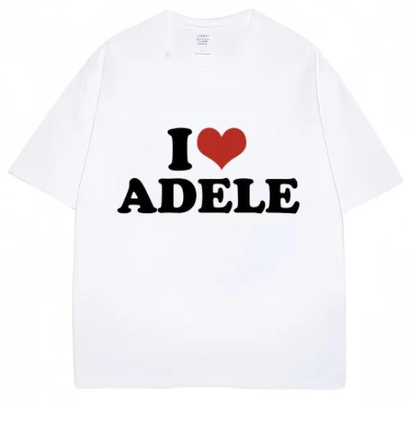 I Love Adele Print Short Sleeve Cozy Cotton Casual - Adult & Kids T-Shirts, Sweatshirts & Hoodies apparel design preview 1