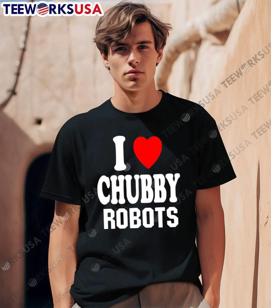I Love Chubby Robots Heart - Adult & Kids T-Shirts, Sweatshirts & Hoodies apparel design preview 1