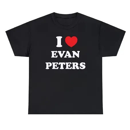 I Love Evan Peters Cotton High Quality Harajuku O - Adult & Kids T-Shirts, Sweatshirts & Hoodies apparel design preview 1