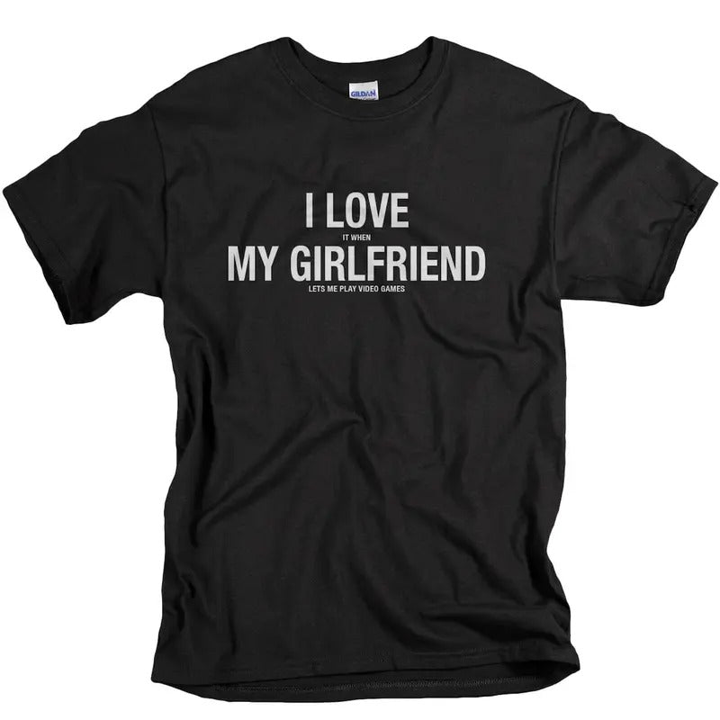I Love When My Girlfriend Let'S Me Play Video Game - Adult & Kids T-Shirts, Sweatshirts & Hoodies apparel design preview 1