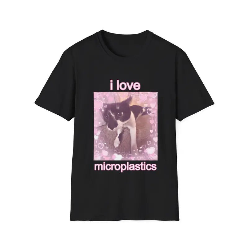 I Love Microplastics Cute Cat Him Her Trending - Adult & Kids T-Shirts, Sweatshirts & Hoodies apparel design preview 1